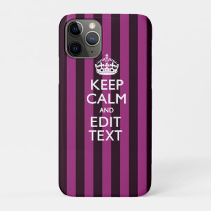 Capa Para iPhone Da Case-Mate Mantenha o texto calmo personalizado na Fúsia ros