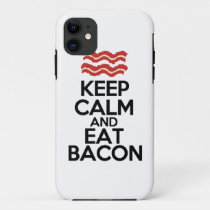 Capa Para iPhone Da Case-Mate mantenha-se calmo e coma bacon como caso engraçad