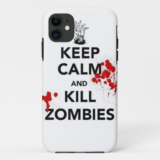 Capa Para iPhone Da Case-Mate mantenha zombis calmos e do matar (Verso)
