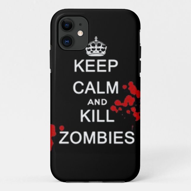 Capa Para iPhone Da Case-Mate mantenha zombis calmos e do matar (Verso)
