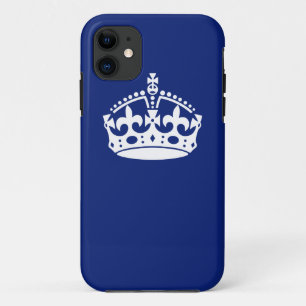 Capa Para iPhone Da Case-Mate Manter a Coroa Calma em Cor Azul Marinho