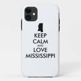 Capa Para iPhone Da Case-Mate MANTER CALMO E AMAR MISSISSIPPI personalizável