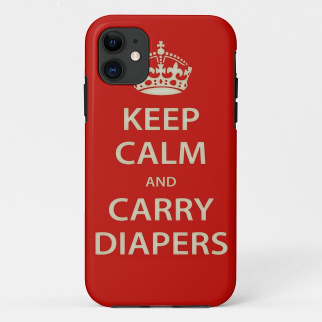 Capa Para iPhone Da Case-Mate Manter Fraldas Calmas e Carregares (Verso)