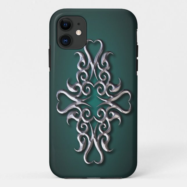 Capa Para iPhone Da Case-Mate Maori Hook Design - prata (Verso)