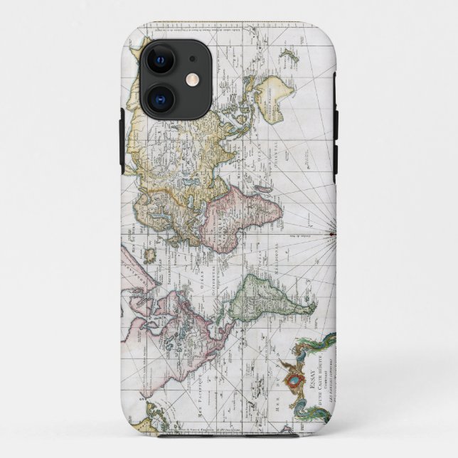 Capa Para iPhone Da Case-Mate Mapa do mundo 1748 (Verso)