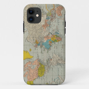 Capa Para iPhone Da Case-Mate Mapa do mundo 1910 do vintage