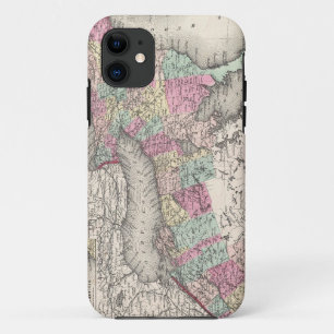 Capa Para iPhone Da Case-Mate Mapa do vintage de Ontário (1857)
