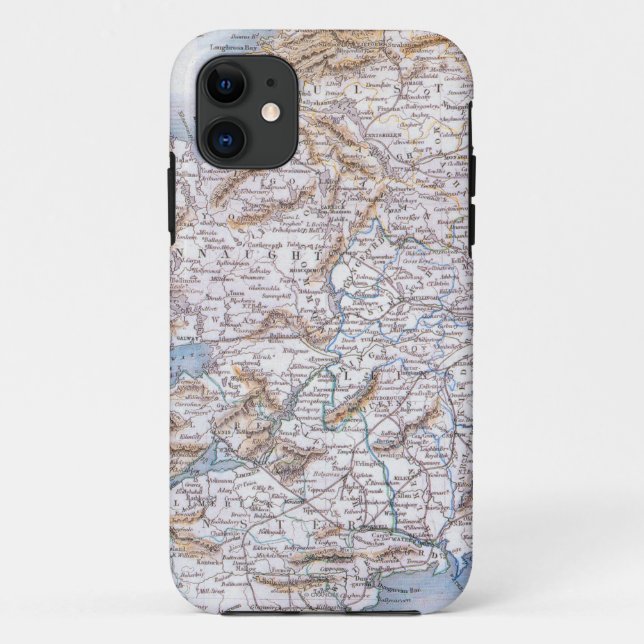Capa Para iPhone Da Case-Mate Mapa: Ireland, 1851 (Verso)
