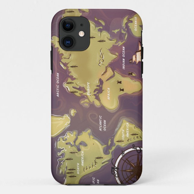 Capa Para iPhone Da Case-Mate Mapa Mundial (Verso)
