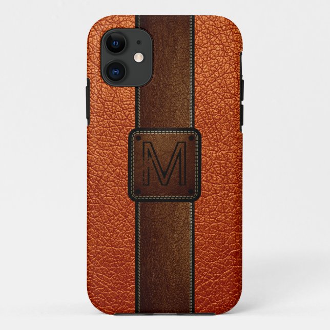 Capa Para iPhone Da Case-Mate Marca de couro laranja (Verso)