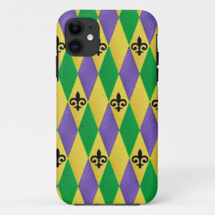 Capa Para iPhone Da Case-Mate Mardi Gras Harlequin Fleur De Lis