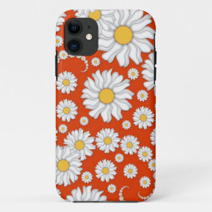 Capa Para iPhone Da Case-Mate Margaridas de Verão em Laranja Vibrante