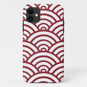 Capa Para iPhone Da Case-Mate Maroon Scallop Pattern