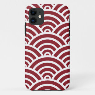 Capa Para iPhone Da Case-Mate Maroon Scallop Pattern