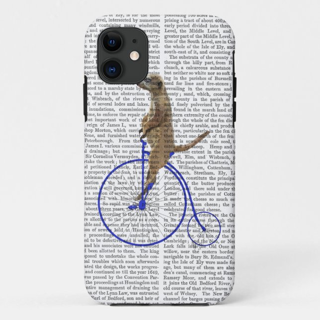 Capa Para iPhone Da Case-Mate Meerkat Em Azul Penny Farthing (Verso)