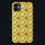 Capa Para iPhone Da Case-Mate Meio século Atômica moderno - Mostarda Dourada<br><div class="desc">Padrão geométrico "atômico" moderno do século médio dos anéis elípticos concêntricos - castanho escuro,  amarelo macio e creme num fundo amarelo mostarda / ouro</div>