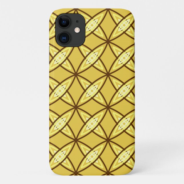Capa Para iPhone Da Case-Mate Meio século Atômica moderno - Mostarda Dourada (Verso)