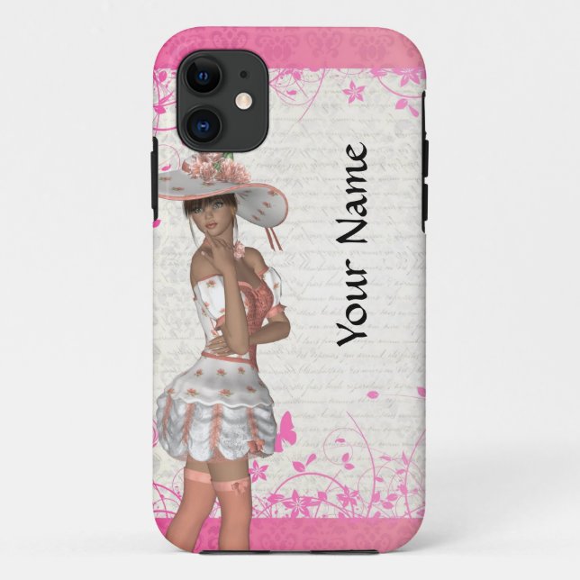Capa Para iPhone Da Case-Mate Menina de verão rosa (Verso)
