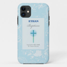 Capa Para iPhone Da Case-Mate Menino de Renda Azul Batismo