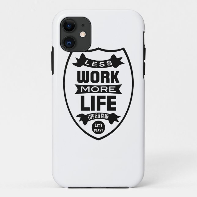 Capa Para iPhone Da Case-Mate Menos trabalho mais vida (Verso)