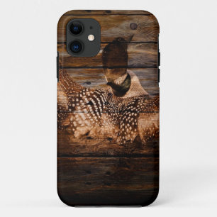 Capa Para iPhone Da Case-Mate Mergulhão-do-norte de madeira das aves aquáticas