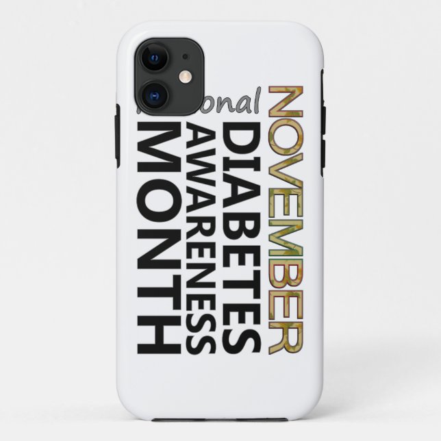 Capa Para iPhone Da Case-Mate Mês de Consciência da Diabetes de novembro (Verso)