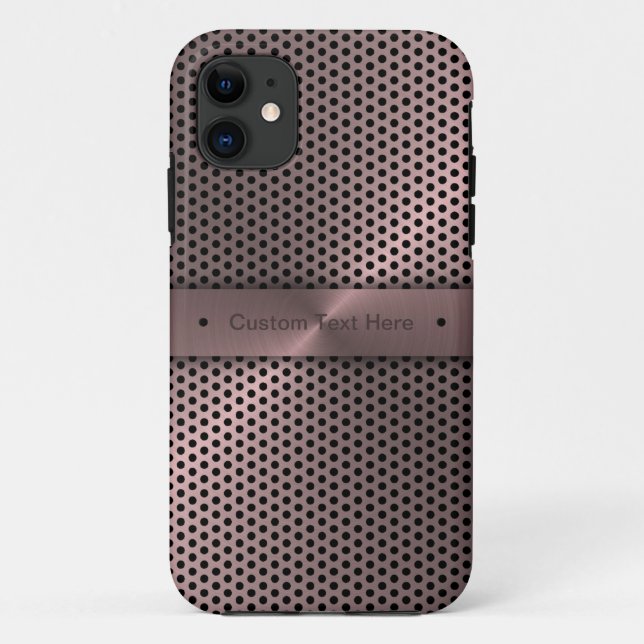 Capa Para iPhone Da Case-Mate Metálico Rosa Personalizado (Verso)