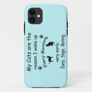 Capa Para iPhone Da Case-Mate Meus gatos são a razão que eu acordo