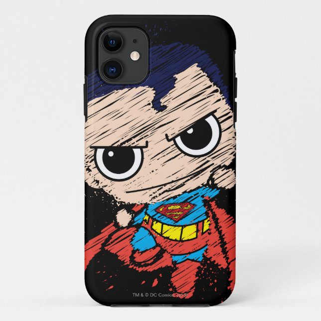 Capa Para iPhone Da Case-Mate Mini Superman Sketch - Voando (Verso)