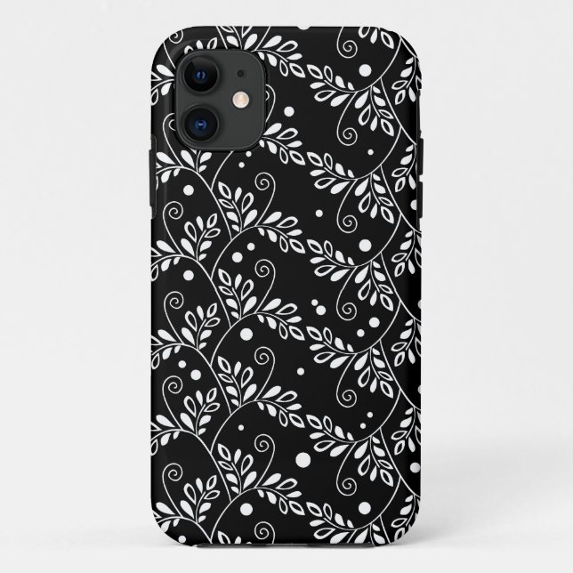 Capa Para iPhone Da Case-Mate Minúsculo iPhone 5 floral preto (Verso)