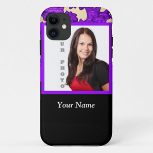 Capa Para iPhone Da Case-Mate Modelo de foto de damasco floral roxo