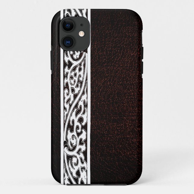 Capa Para iPhone Da Case-Mate Modern Brown Leather (Verso)