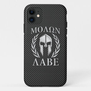 Capa Para iPhone Da Case-Mate Molon Labe Chrome Style Spartan Armor Carbon Fibra