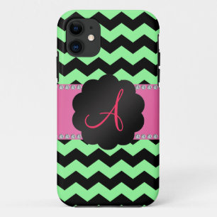 Capa Para iPhone Da Case-Mate Monograma (chevrons) verde-claro