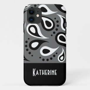 Capa Para iPhone Da Case-Mate Monograma chique moderno do costume do teste