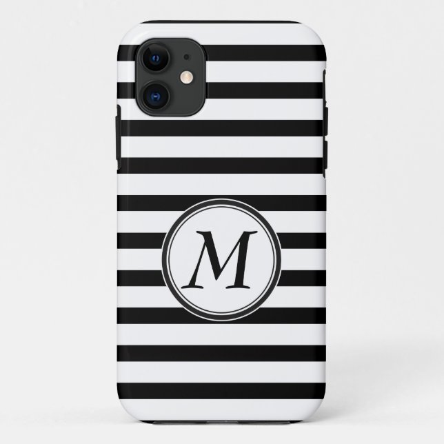 Capa Para iPhone Da Case-Mate Monograma com listras (Verso)