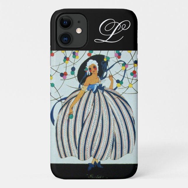 Capa Para iPhone Da Case-Mate MONOGRAMA DA GAROTA JOVENS/Moda de beleza (Verso)