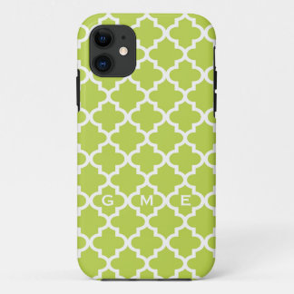 Capa Para iPhone Da Case-Mate Monograma do azulejo design 3 verde limão fresco m