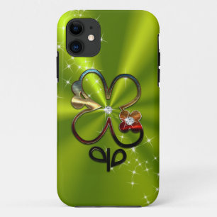 Capa Para iPhone Da Case-Mate Monograma do trevo do diamante do DIA DE SÃO