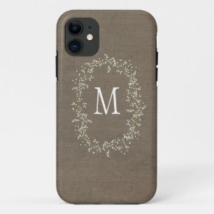 Capa Para iPhone Da Case-Mate Monograma floral de serapilheira do vintage