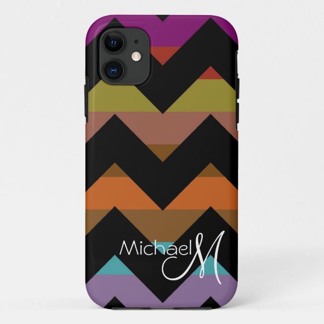 Capa Para iPhone Da Case-Mate Monograma Geométrico Chevron Zigzag 4 (Verso)