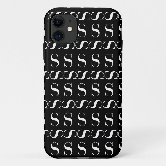 Capa Para iPhone Da Case-Mate Monograma - Letra Inicial S (Verso)