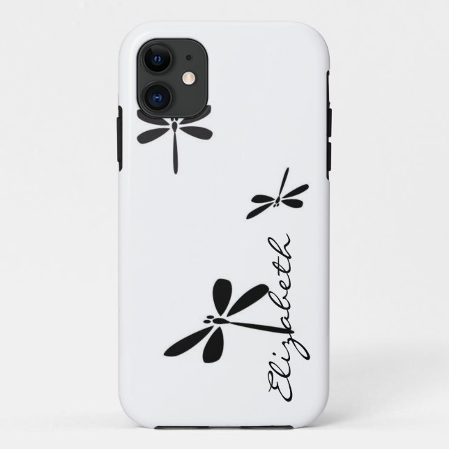 Capa Para iPhone Da Case-Mate Monograma Personalizado de Dragonfly (Verso)