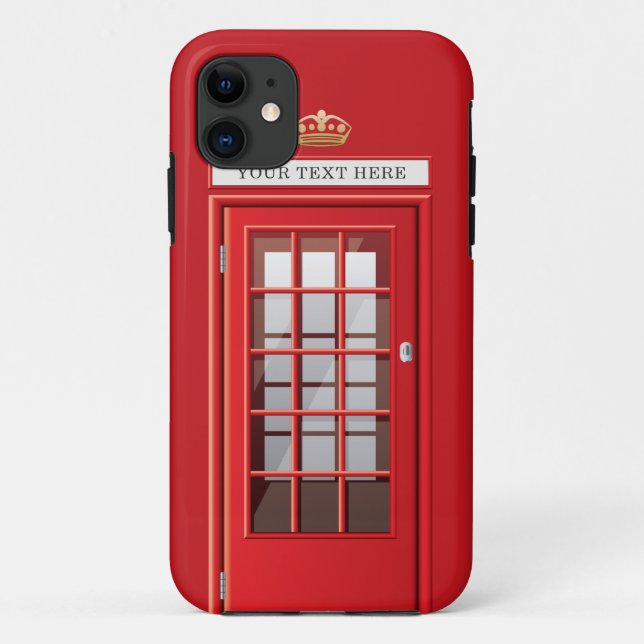 Capa Para iPhone Da Case-Mate Monograma vermelho britânico da caixa de telefone (Verso)