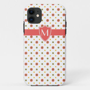 Capa Para iPhone Da Case-Mate Monograma Vermelho em Polkas Branco iPhone 5 Xtrem