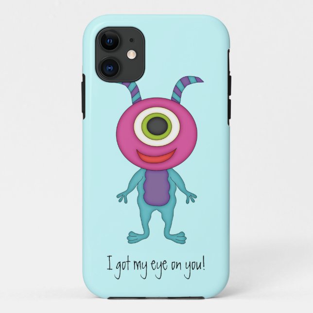 Capa Para iPhone Da Case-Mate Monstro Bonito, estou de olho em você! (Verso)