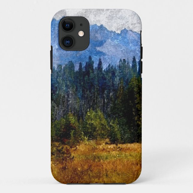 Capa Para iPhone Da Case-Mate Montanhas prado da cascata, Oregon (Verso)