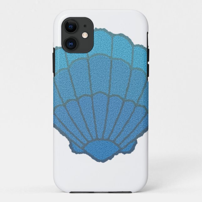 Capa Para iPhone Da Case-Mate Mosaico de Seashell Azul (Verso)
