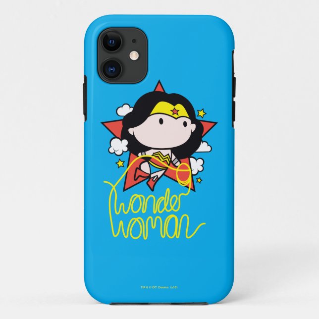 Capa Para iPhone Da Case-Mate Mulher Maravilha Chibi Voando com Laço (Verso)