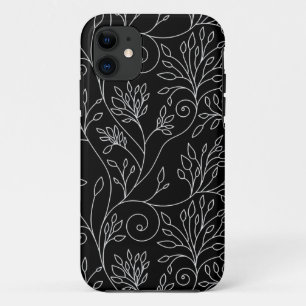 Capa Para iPhone Da Case-Mate Na moda preto flores brancas iPhone 5 Case